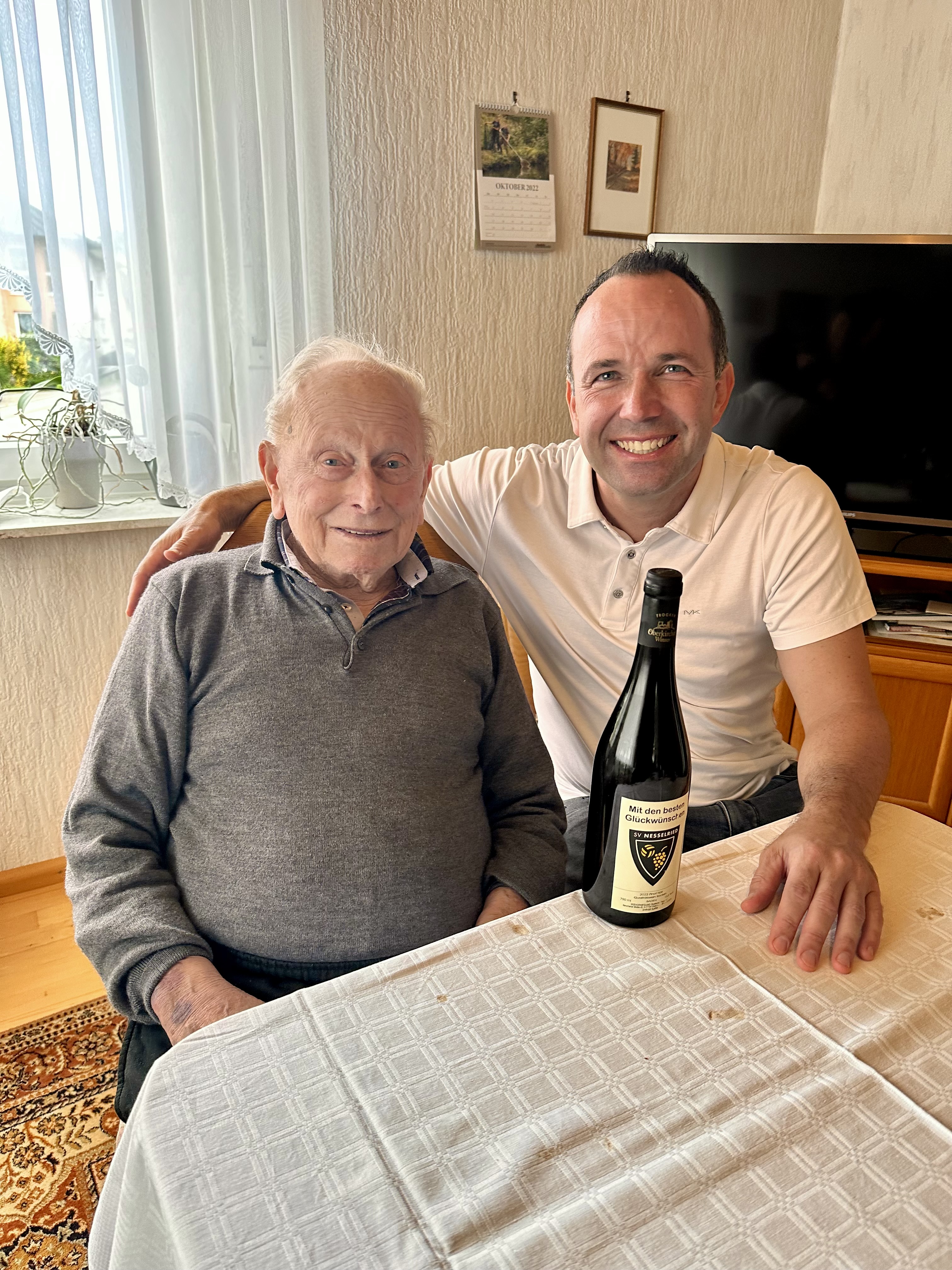 Der SVN gratuliert seinem Gründungsmitglied Wilhelm Sauer zum 95. Geburtstag